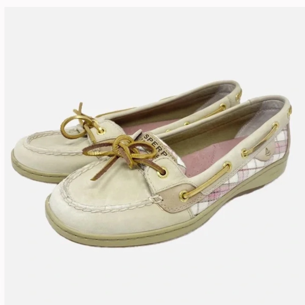Sperry Top Sider boat shoes, angelfish design, GUC, size 7.5